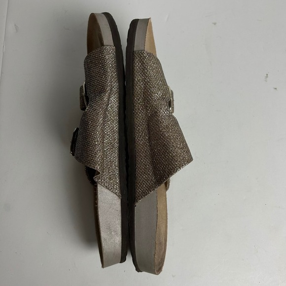 White‎ Mountain Footbeds Sparkly Glitter Double Buckle Slide Sandals size 10 - Picture 6 of 10